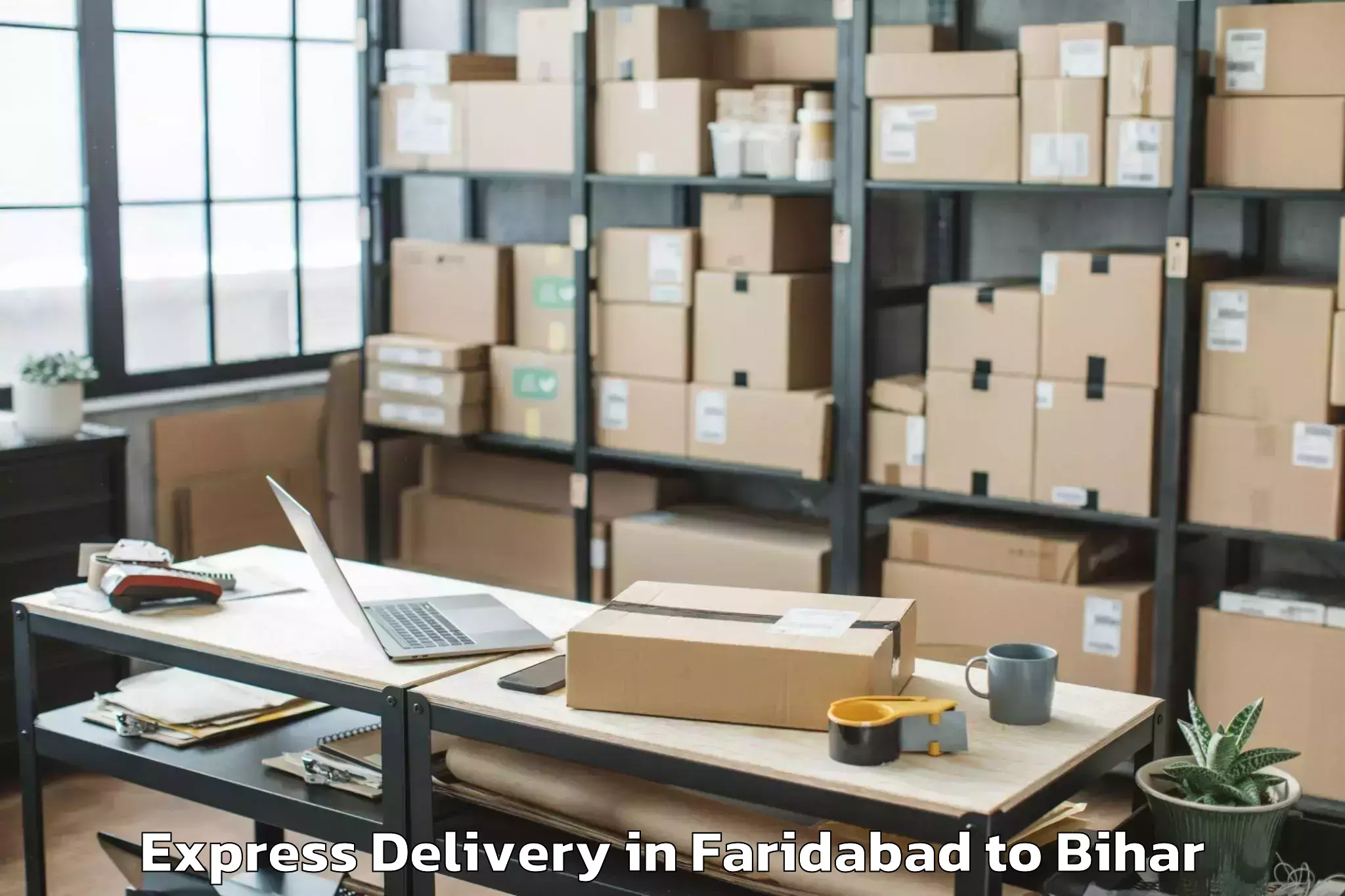 Hassle-Free Faridabad to Laheriasarai Express Delivery